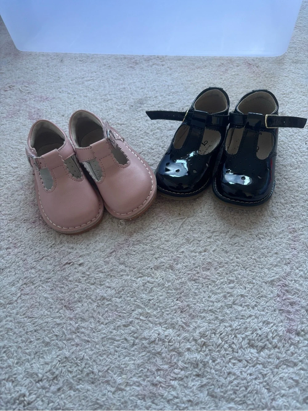 Kids T-Strap Mary Jane Shoes - Pink and Black